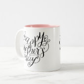 Tasse 2 Couleurs Calligraphie lettrée de la fête des mères (Devant gauche)