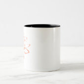 Tasse 2 Couleurs Calligraphie Lotus (Orange) (Centre)