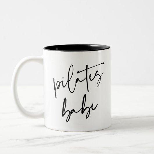 Tasse 2 Couleurs Calligraphie moderne entraînement Gym Pilates Babe (Gauche)