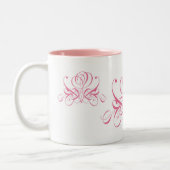 Tasse 2 Couleurs Calligraphie rose (Gauche)