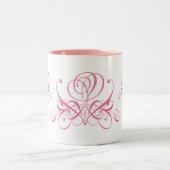 Tasse 2 Couleurs Calligraphie rose (Centre)