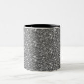 Tasse 2 Couleurs Calligraphie sur gris scintillant (Centre)