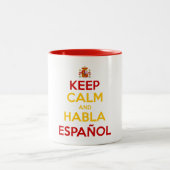 Tasse 2 Couleurs Calme et Habla Español (Centre)