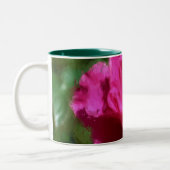 Tasse 2 Couleurs Calque rose Dessin Art Floral (Gauche)