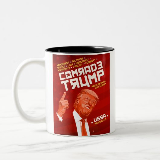 Tasse 2 Couleurs Camarade Trump - Affiche soviétique (Gauche)