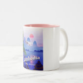 Tasse 2 Couleurs Cambodge : Voyager dans l'aventure (Devant droit)
