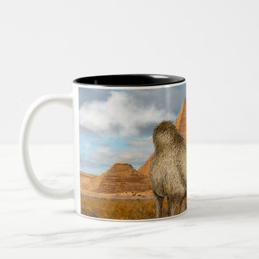 Tasse 2 Couleurs Camel aux Pyramides de Gizeh (Gauche)
