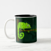 Tasse 2 Couleurs Caméléon mignon vert (Gauche)