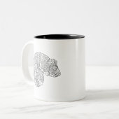 Tasse 2 Couleurs Caméléon Zendoodle (Devant gauche)