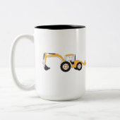 Tasse 2 Couleurs Camion de construction Backhoe (Gauche)