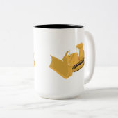 Tasse 2 Couleurs Camion de construction Bulldozer (Devant droit)