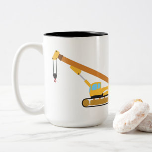 Tasse 2 Couleurs Camion de construction de grue
