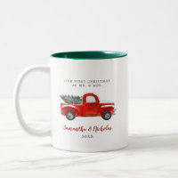 Camion de Ferme Rouge Vintage | Premier Noël M. et