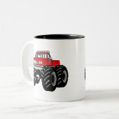 TASSE 2 COULEURS CAMION DE MONSTRE ROUGE (Devant gauche)