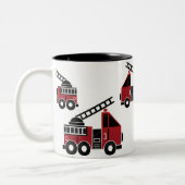 Tasse 2 Couleurs Camion de pompiers muet (Gauche)