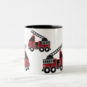 Tasse 2 Couleurs Camion de pompiers muet (Centre)