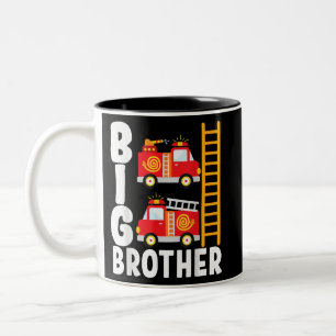 Tasse 2 Couleurs Camion de pompiers pour garçons Thème de pompier G