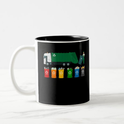 Tasse 2 Couleurs Camion de recyclage (Gauche)