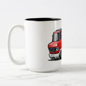Tasse 2 Couleurs Camion-feu de dessin (Gauche)