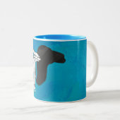 Tasse 2 Couleurs Camion Ombre Sur Bleu (Devant droit)