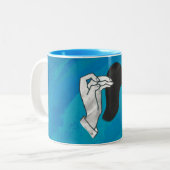 Tasse 2 Couleurs Camion Ombre Sur Bleu (Devant gauche)