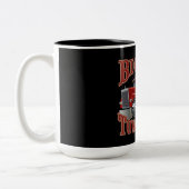 Tasse 2 Couleurs Camion remorque de dessin (Gauche)