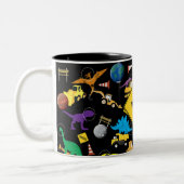Tasse 2 Couleurs Camions de construction Astronaut Dinosaures dans (Gauche)