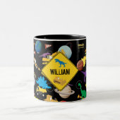 Tasse 2 Couleurs Camions de construction Astronaut Dinosaures dans (Centre)