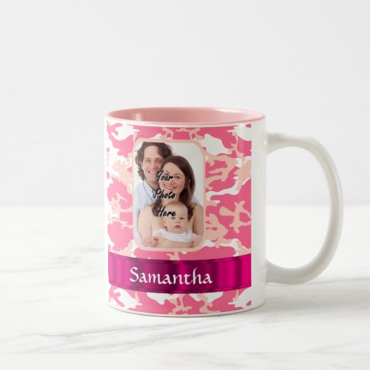 Tasse 2 Couleurs Camo rose (Droit)