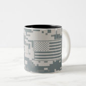 Tasse 2 Couleurs Camouflage ACU de l'armée sur mesure (Devant droit)