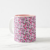 Tasse 2 Couleurs Camouflage animal Silhouette rose (Devant gauche)