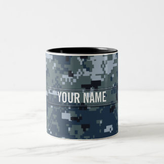 Tasse 2 Couleurs Camouflage de la marine NWU personnalisable