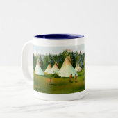 Tasse 2 Couleurs CAMP de TIPI d'ÉTÉ par SHARON SHARPE (Devant gauche)