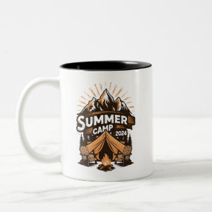 Tasse 2 Couleurs Camp d'été 2024 Vacances de camping d'été Correspo