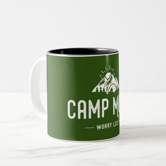 Tasse 2 Couleurs Camp Plus S'Inquiéter Moins (Devant gauche)
