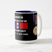 Tasse 2 Couleurs Campagne aérienne du Kosovo (Devant droit)