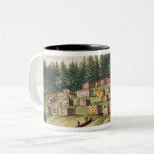 Tasse 2 Couleurs Campement indien sur l'île de Quadra (Devant gauche)
