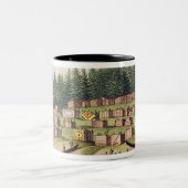 Tasse 2 Couleurs Campement indien sur l'île de Quadra (Centre)