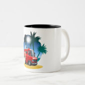 Tasse 2 Couleurs Camper de dessin (Devant droit)
