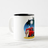 Tasse 2 Couleurs Camper de dessin (Devant gauche)