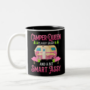 Tasse 2 Couleurs Camper Queen Classy Sassy Smart Drôle Femmes Fille