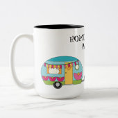 Tasse 2 Couleurs Camper Retro Cute Happy (Gauche)