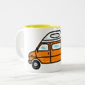 Tasse 2 Couleurs Campervan orange (Devant gauche)