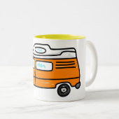 Tasse 2 Couleurs Campervan orange (Devant droit)
