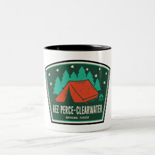 Tasse 2 Couleurs Camping dans la forêt nationale de Nez Perce-Clear