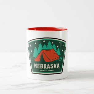 Tasse 2 Couleurs Camping dans la forêt nationale du Nebraska