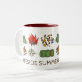 Tasse 2 Couleurs Camping d'été sur mesure Tente Fire Trail Mix Comp (Devant gauche)