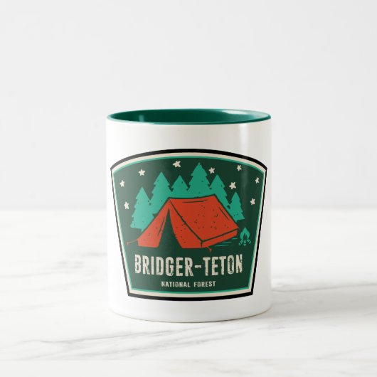 Tasse 2 Couleurs Camping forestier national Bridger-Teton (Centre)