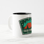 Tasse 2 Couleurs Camping forestier national du Coeur D'Alene (Devant gauche)
