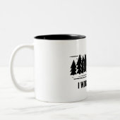 Tasse 2 Couleurs Camping, Je Travaille Pour Ça (Gauche)
